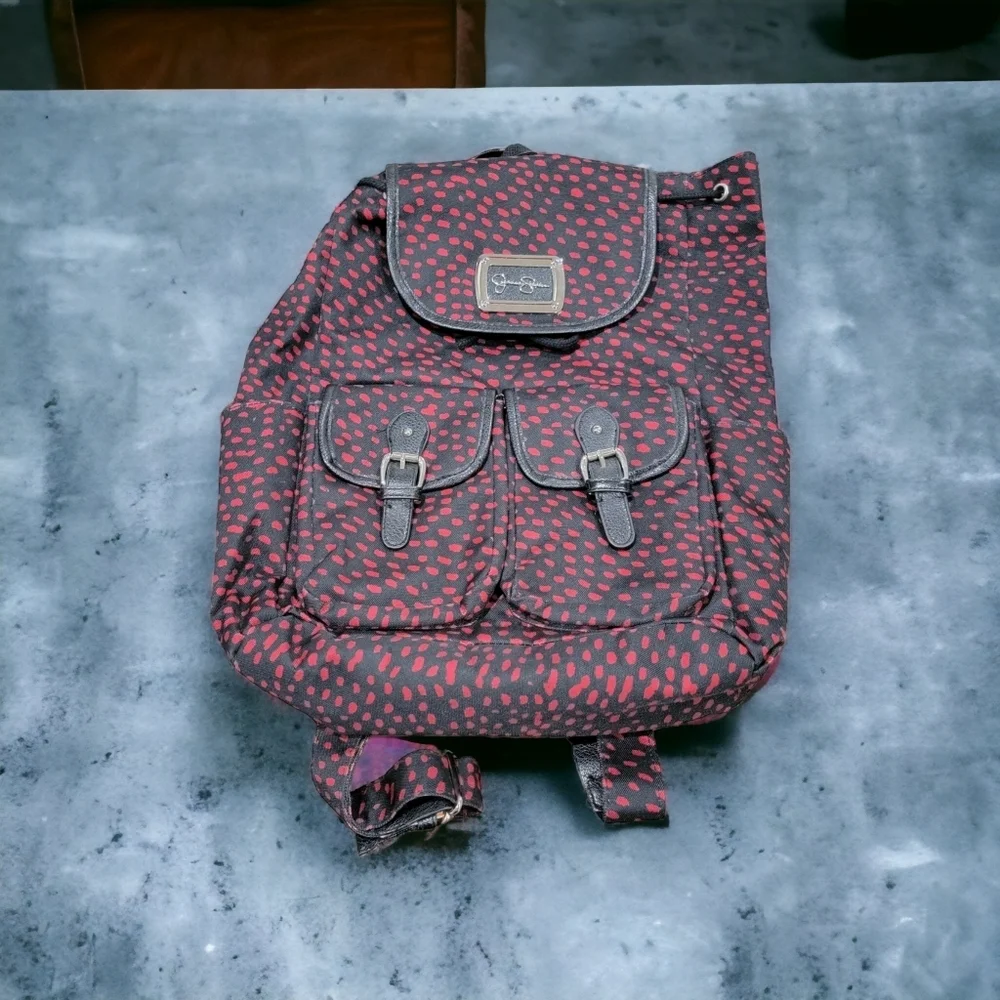 Jessica Simpson Red and Black Back Pack